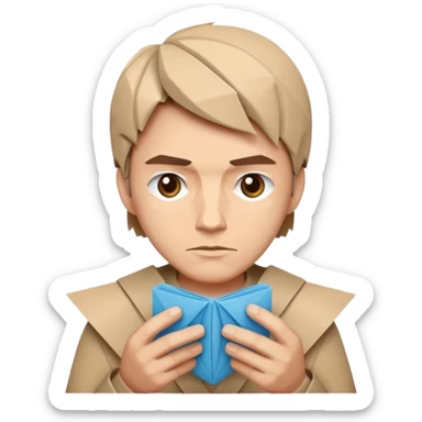 the man who does origami sticker