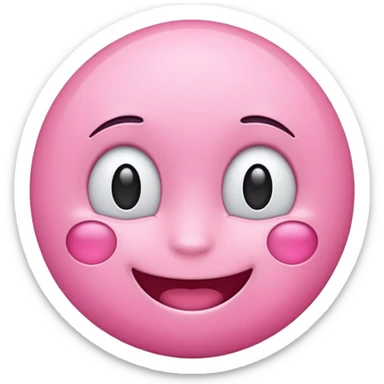 Cute pink emoji sticker