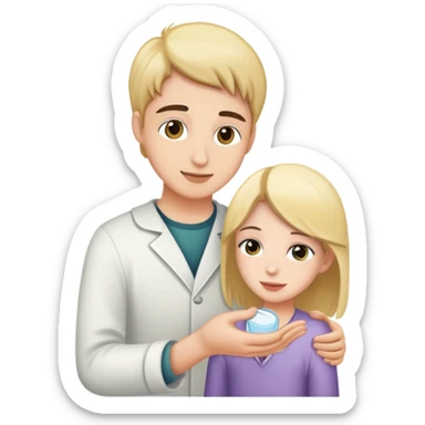 person helping someone in need, performing a good deed sticker