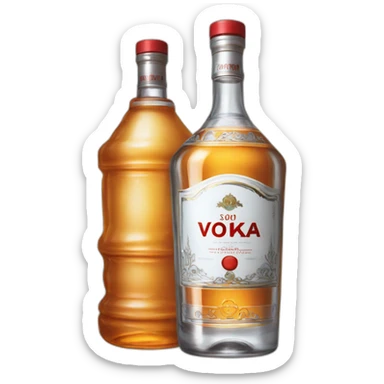 hyperrealist bottle of vodka sticker