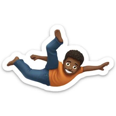 boy doing a backflip sticker