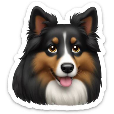 black Shetland sheepdog sticker
