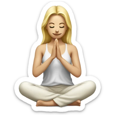 Women Photographer blond  meditating  sticker