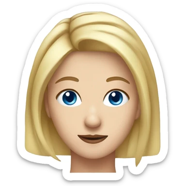 woman with blond Hair and Blue Eyes growing rosemary out of her head sticker