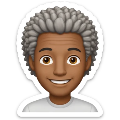 Black man salt n pepper hair sticker