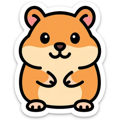 mini hamster sticker