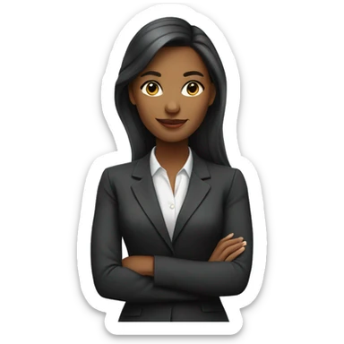 a young, elegant woman in a sophisticated business setting. 
  sticker