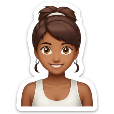 Beautiful girl smilling with big eyes and "ryu" written on toptank sticker