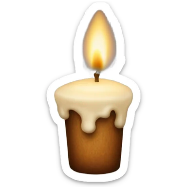 A candle in a half wallnut shell christmas tradition sticker