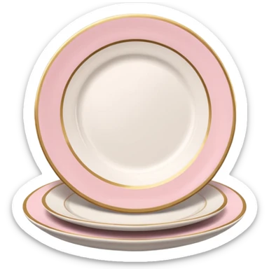 Make a plates, light pink tones, but you can use other colors sticker