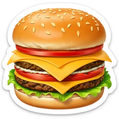 burger and chips sticker