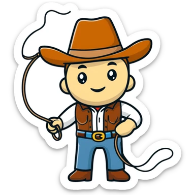Me as a foam cowboy sticker