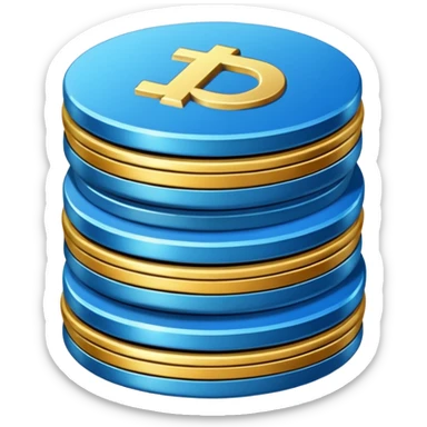 blue coins credit package sticker