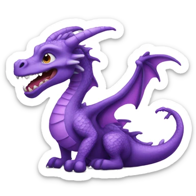 purple dragon a question sticker