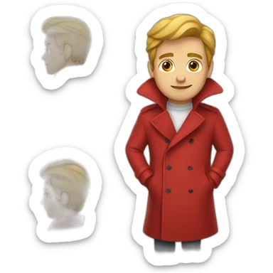 man in red trenchcoat sticker