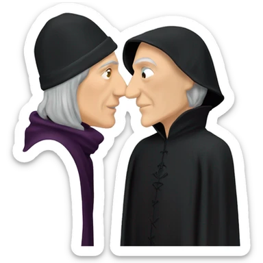 Severus Snape Quirinus Quirrell kissed each other  sticker