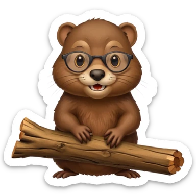 spectacled beaver sticker