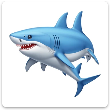 Un tiburón con zapatos azules de nike sticker