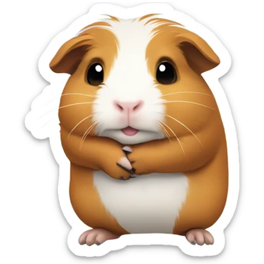 Guinea pig giving hug sticker