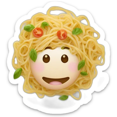 Plate with spaghetti carbonara  sticker