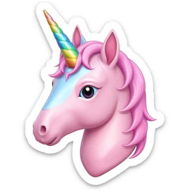 pastel heart with a unicorn horn sticker