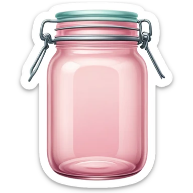 Pink pastel tinted Canning jar sticker