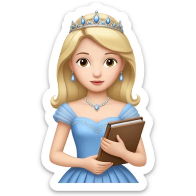 The princess holding a notepad sticker