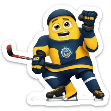 Logo for the mountain minions hockey team sticker
