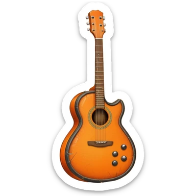 orange Guitar Case sticker