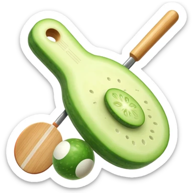 🥒+🏓 sticker