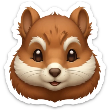 cosy squirrel eyes closed sticker