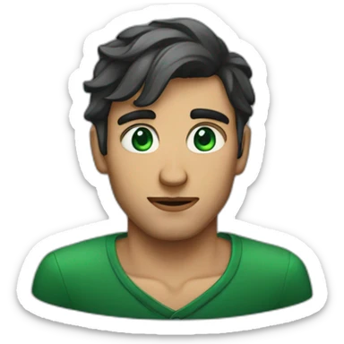 man an emerald in his eyes sticker