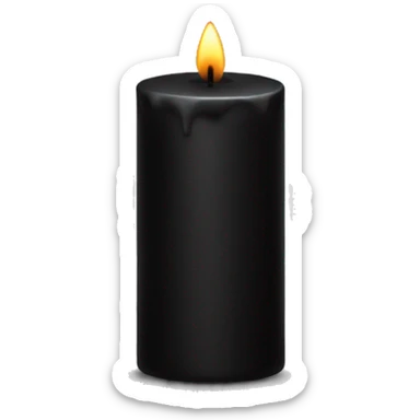 Black candle sticker