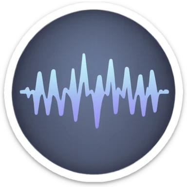 sound wave circle icon sticker