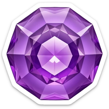 crystal amethyst sticker