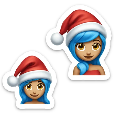 Smurfs girl Christmas  sticker