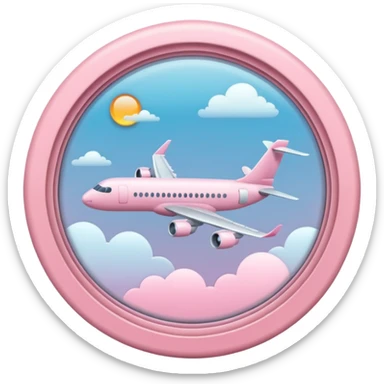 Light pink airplane window  sticker