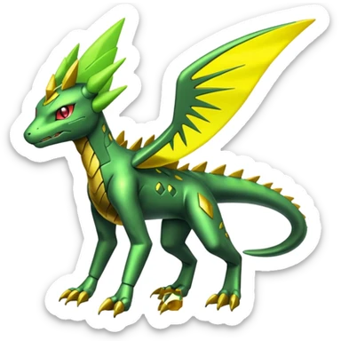 Vikavolt-Peppercat-Sceptile-Genesect-Miraidon-fusion, full body sticker