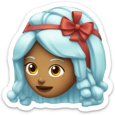 ice spice with a bow on her head sticker