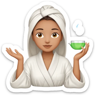 Perempuan lagi selfcare (tapi yang lebih ketutup) sticker