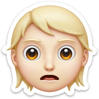 profile view emoji with eyes popping out of head sticker