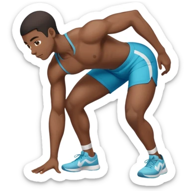 black person bending over sticker