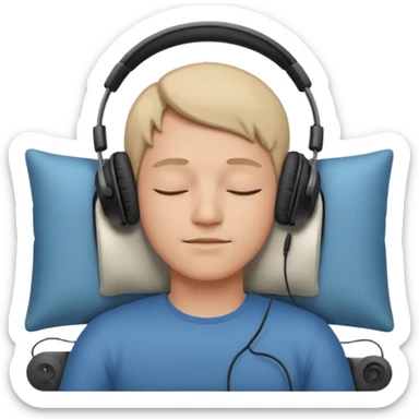sleep and listening 🎧 sticker