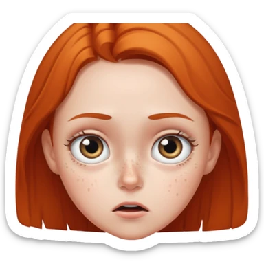 Chica asustada sticker