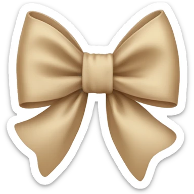 Beige bow sticker