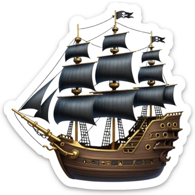 large pirate ship in space sticker