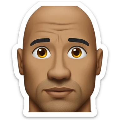 The rock giving the peoples eyebrow sticker