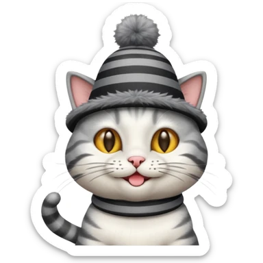 Cat in the hat sticker