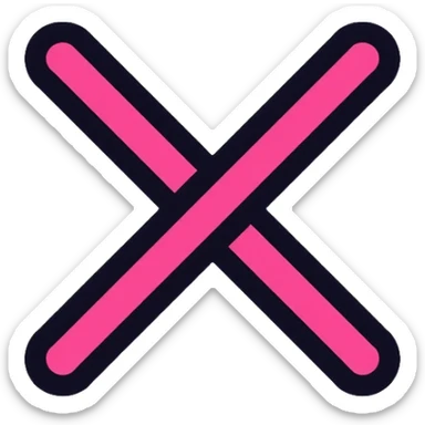 hot pink checkmark sticker