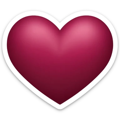 Maroon heart emoji sticker